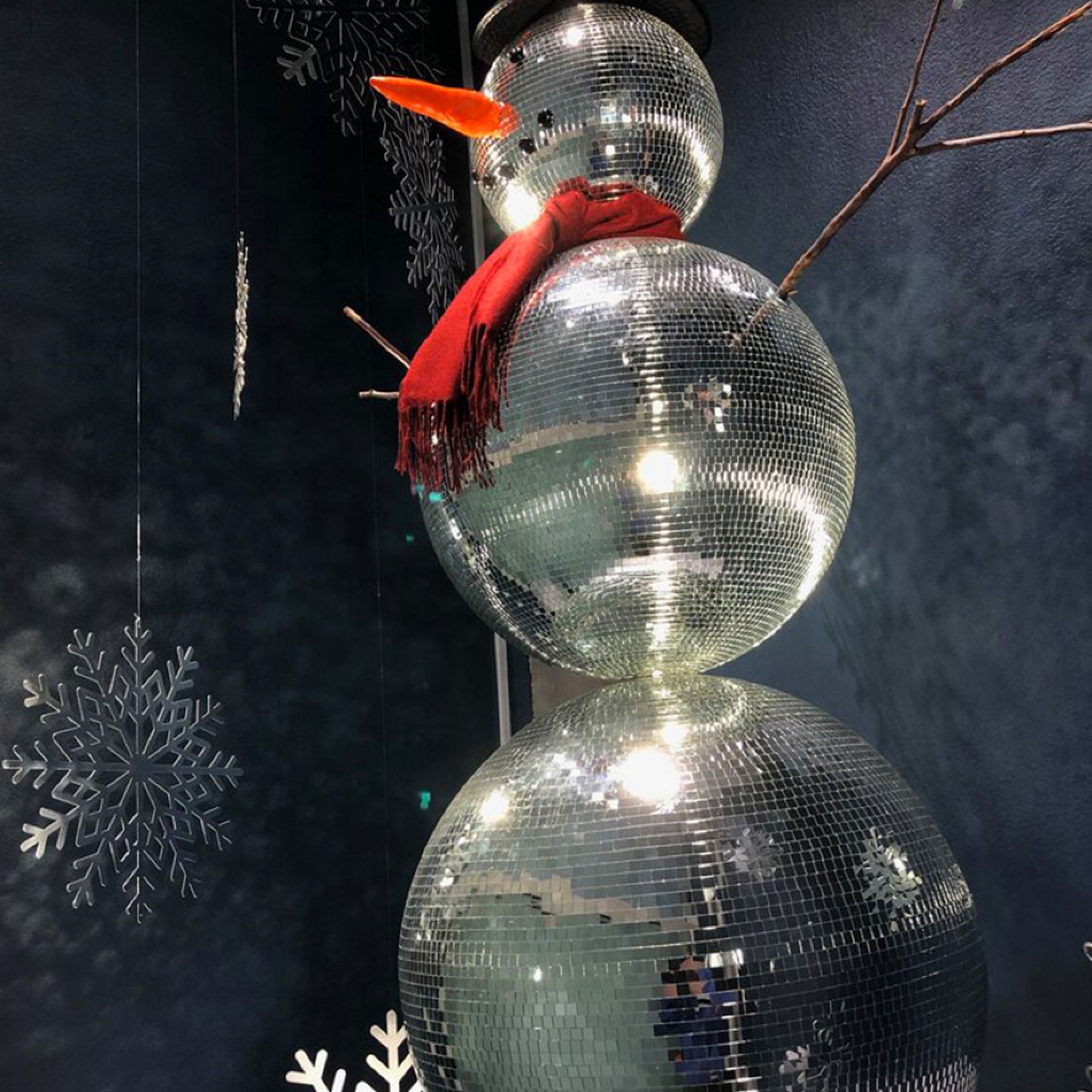 Disco-Ball Snowmen